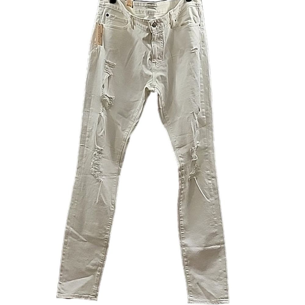 Ralph Lauren Denim & Supply NWT Skinny Distressed Ripped jeans White WM 32 x 34